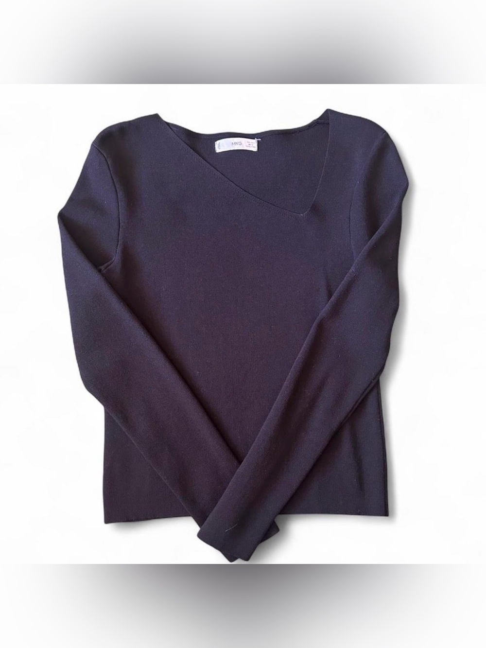 Mango Long Sleeve w/ Asymmetrical Neckline